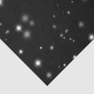 Starlight Glitzern Schwarz-Weiß-Stars Seidenpapier