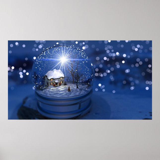 Starlight Globe Christmas Print Poster (Vorne)