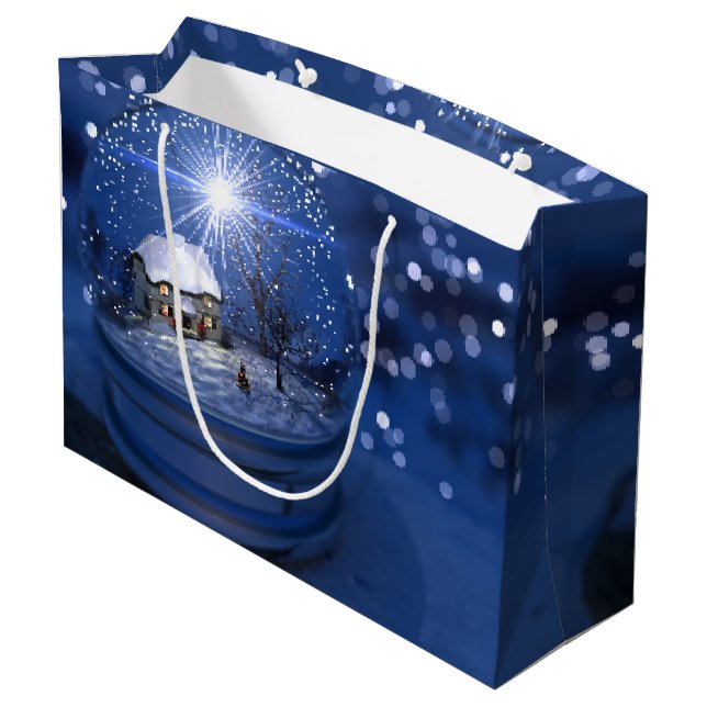 Starlight Globe Geschenktasche Große Geschenktüte (Rückseite Schrägansicht)