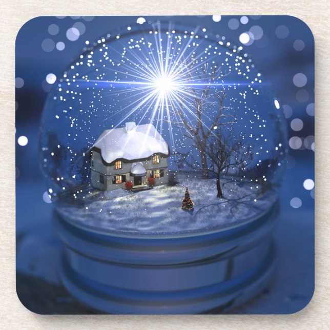 Starlight Globe Weihnachts-Untersetzer Getränkeuntersetzer (Vorderseite)
