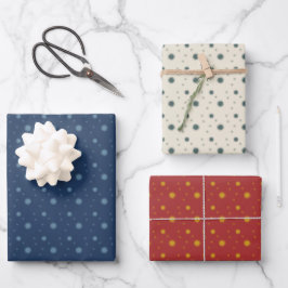 Starlight in drei Farben Umhüllungspapier Set von  Geschenkpapier Set