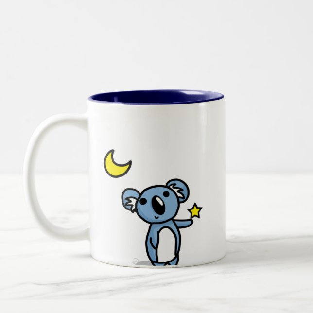 Starlight-Koala - Blau Zweifarbige Tasse (Links)