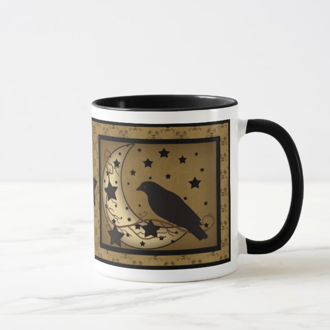 Starlight-Krähen-Primitiv-Tasse Tasse (Rechts)