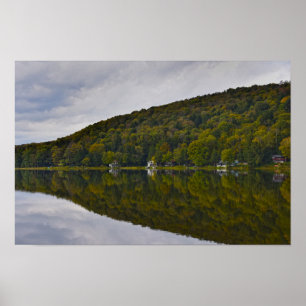 Starlight Lake, Pennsylvania, Herbstreflexionen Poster