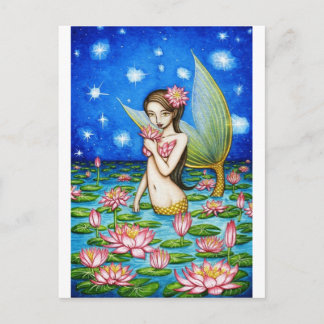 Starlight Lily Mermaid Postkarte