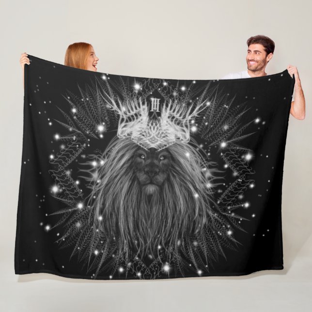 Starlight Lion mit Crosstramm Fleecedecke (Beispiel)