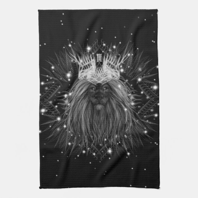 Starlight Lion mit Crosstramm Geschirrtuch (Vertikal)