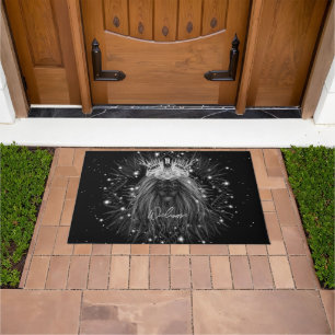Starlight Lion mit Crown Monogram Willkommen Fußmatte