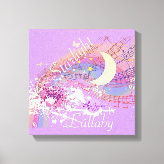 Starlight Lullaby Color Splash Stretched Leinwand (Vorderseite)