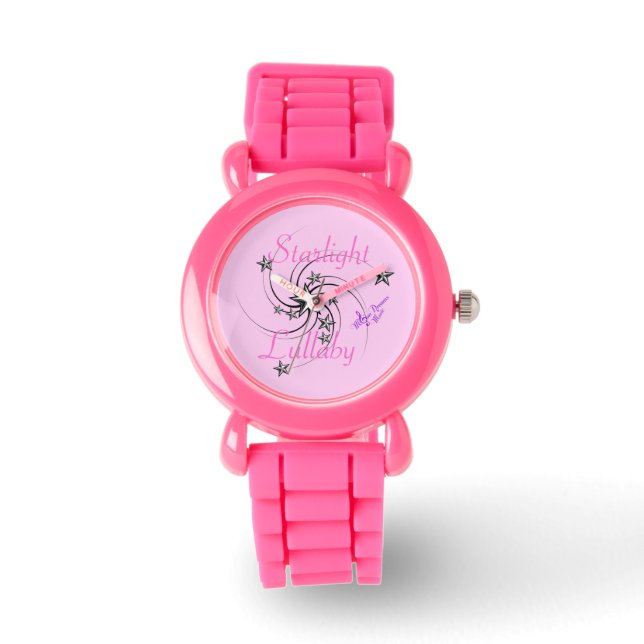 Starlight Lullaby Pink Glitzer Strap Watch Armbanduhr (Vorderseite)