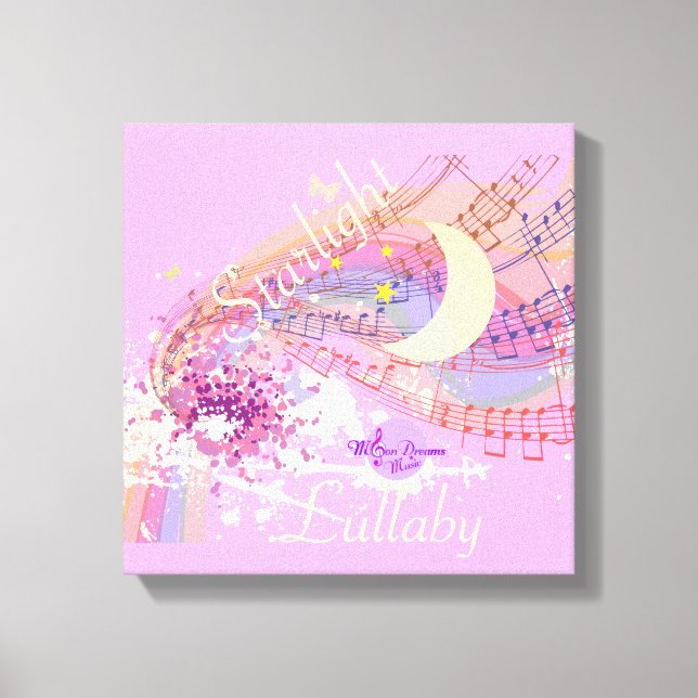 Starlight Lullaby Pink Wrapped Canvas Leinwanddruck (Vorderseite)