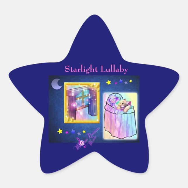 Starlight Lullaby Star Shaped Sticker (Vorderseite)
