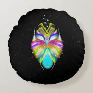 Starlight Oracle Owl Rundes Kissen