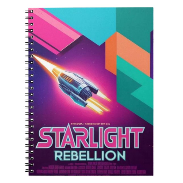 Starlight Rebellion Retro Pop Culture Notebook-80e Notizblock (Vorderseite)