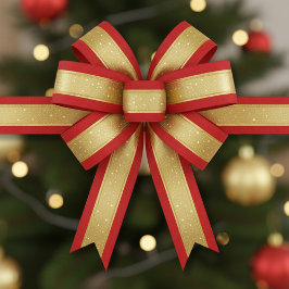 Starlight Red & Gold Satinband