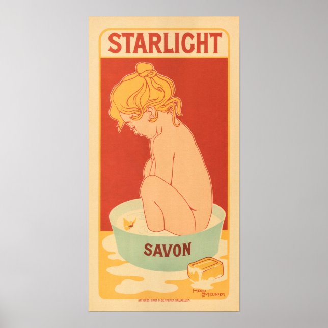 STARLIGHT SAVON Dusche Badeseife Henri Meunier Poster (Vorne)