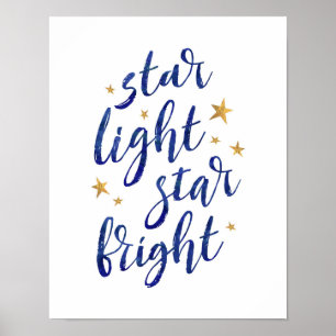 Starlight Star helle Marineblätter Poster