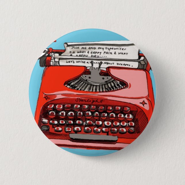 Starlight Starfire Schreibmaschine Button (Vorderseite)