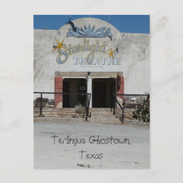 Starlight Theater/Terlingua, Texas Postkarte (Vorderseite)