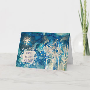 Starlight Winter Greetings Feiertagskarte