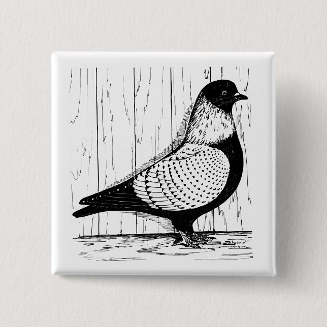 Starling Pigeon Silver-laced 1979 Button (Vorderseite)