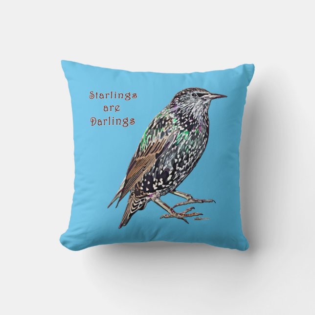 Starlings sind Darlings Kissen (Vorderseite)