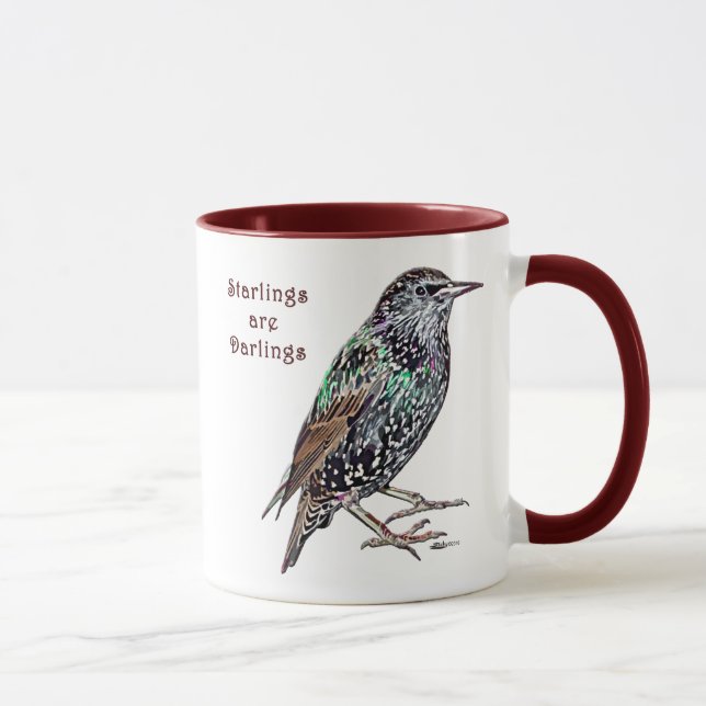 Starlings sind Lieblinge Tasse (Rechts)