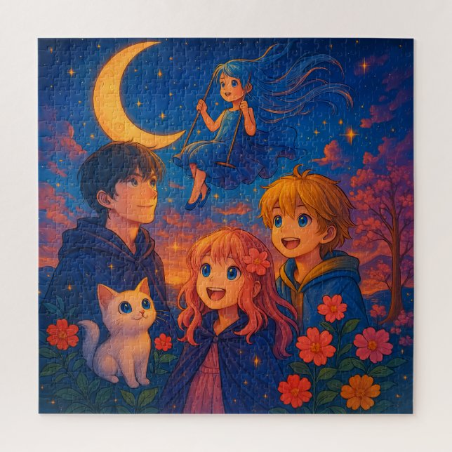 "Starlit Dreams - Moonlight Fantasy Puzzle" Puzzle (Vertikal)