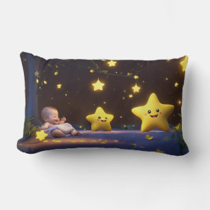 Starlit Dreams: Whimsikkissen für Kinder Lendenkissen