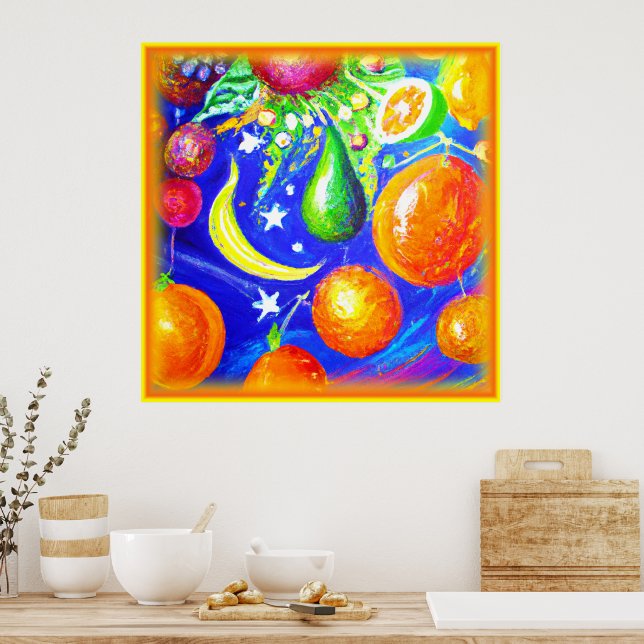Starlit Fruit Basket. Jetzt kaufen Poster (Küche)