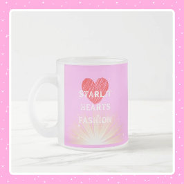 Starlit Hearts Fashion Red Heart Shine Mattglastasse