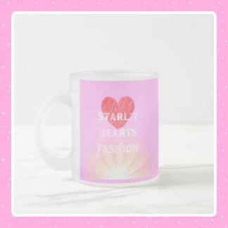 Starlit Hearts Fashion Red Heart Shine Mattglastasse