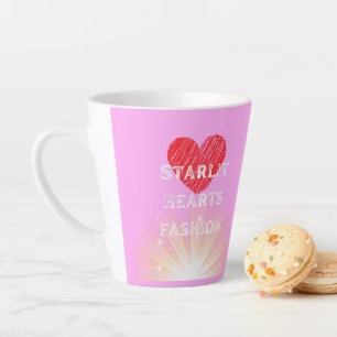 Starlit Hearts Fashion Red Heart Shine Milchtasse