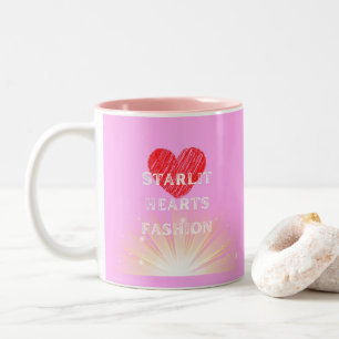 Starlit Hearts Fashion Red Heart Shine Zweifarbige Tasse