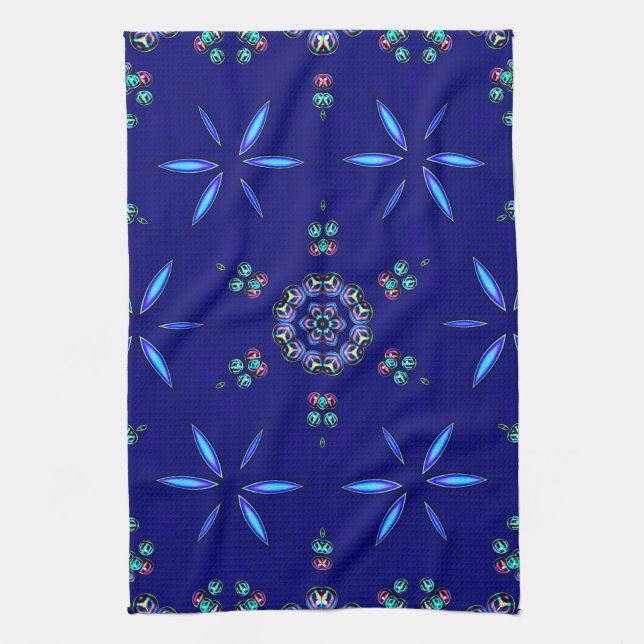 Starlit Kaleidoskop Geschirrtuch (Vertikal)