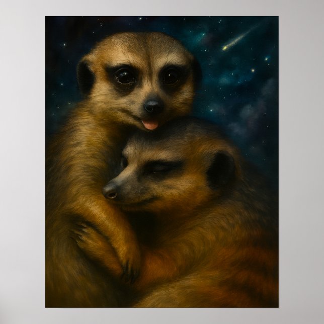Starlit Meerkat Embrace Poster (Vorne)
