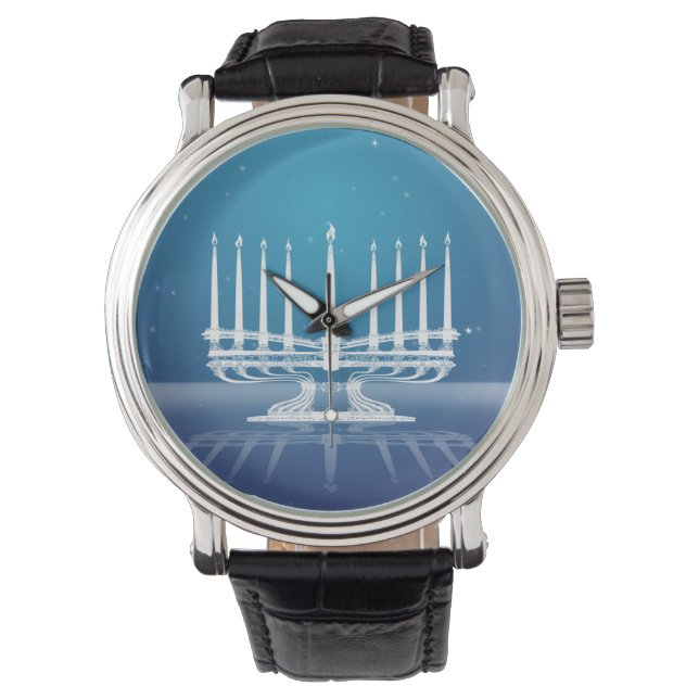 Starlit Menorah II Armbanduhr (Vorderseite)