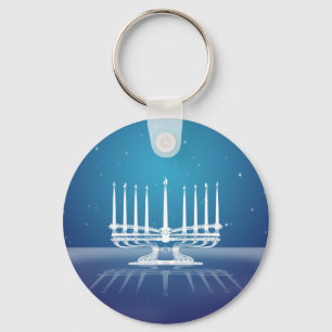 Starlit Menorah II Schlüsselanhänger