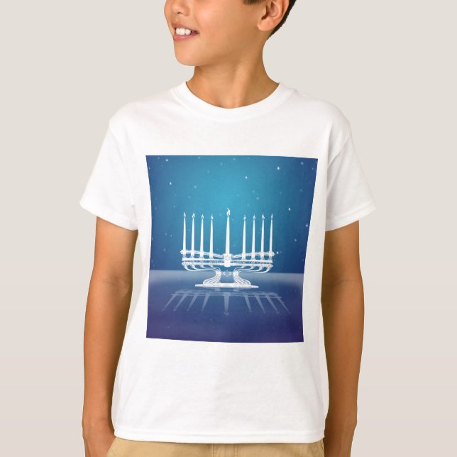 Starlit Menorah II T-Shirt (Vorderseite)