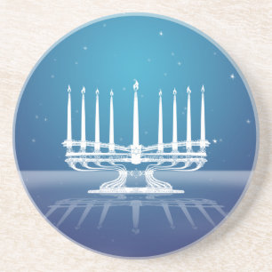 Starlit Menorah II Untersetzer