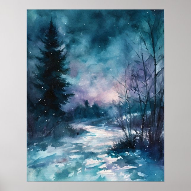 Starlit Path Through the Frost Poster (Vorne)