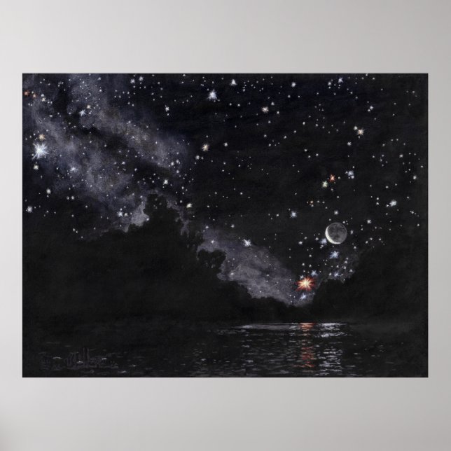 Starlit River Wartegebiet Scorpio: Große Printwerb Poster (Vorne)