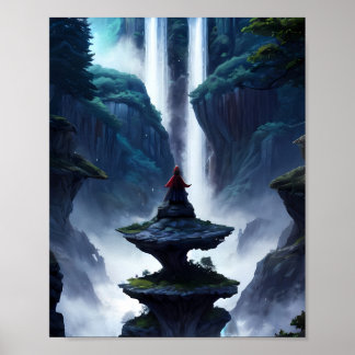 Starlit Wasserfall Retreat Poster