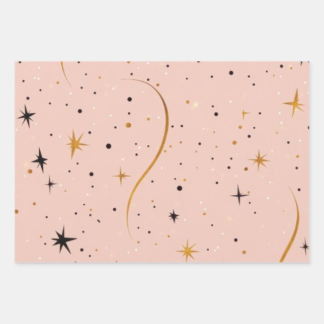 Starlit Wrap - Geschenkpapier mit Star Design (Vorderseite)