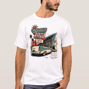Starlite Bowl Vintage 1950er Jahre Bowling Herren T-Shirt
