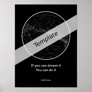 StarMap360 - 30x40cm personalisierter Sky Map Post Poster