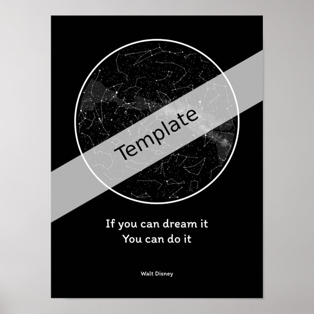 StarMap360 - 30x40cm personalisierter Sky Map Post Poster (Vorne)