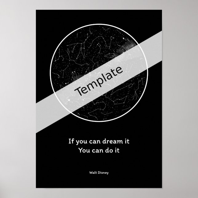 StarMap360 - A3 personalisierte Skizze Poster (Vorne)