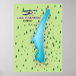 Starnberg - Vintages Styling-Poster. Poster