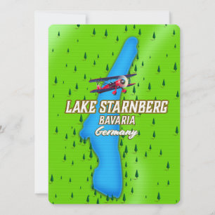 Starnberger See Bayern Deutschland Reiseplakat
